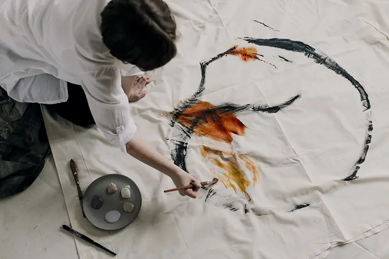 malowanie obrazu abstrakcyjnego Gosia Szymanska